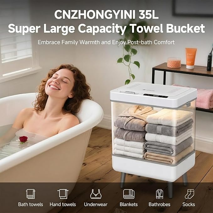 35L Foldable Towel Warmer Bucket - Image 3