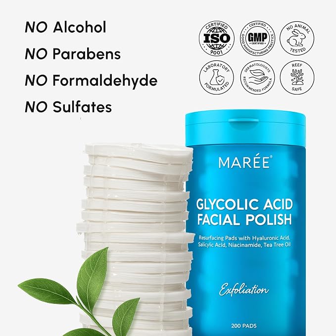 MAREE Glycolic Acid Pads – 200 Toner Pads - Image 10