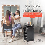 ELITE BAY-Hairdressing Trolley- Metal Salon Rolling Cart Organizer.Durable - Image 4