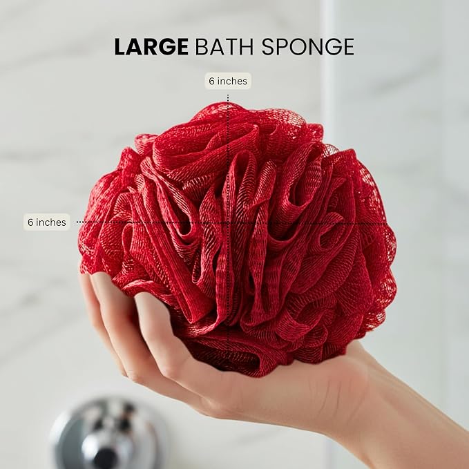 Large Bath Sponge Pack of 3 – Soft 70G Mesh Loofahs - Image 2