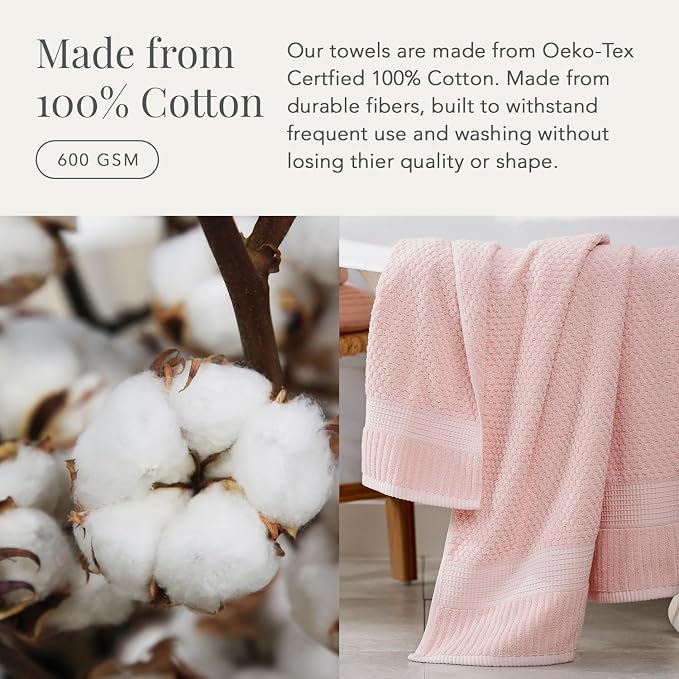NY Loft 100% Cotton Hand Towel 6 Pack | Super Soft & Absorbent Quick-Dry Hand - Image 4