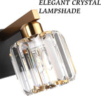 Aipsun Crystal Vanity Light Black Bathroom Vanity Lighting Fixtures 3 Lights - Image 2