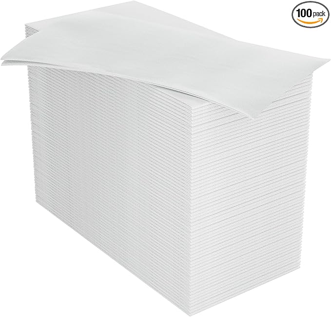 100PACK Disposable Hand Towels for Bathroom, Soft and Absorbent Paper Guest by JOLLYPARTY