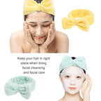 Hishexin 8 Pack Spa Headbands for Women, Soft Bow Skincare Headband for Washing - Image 3