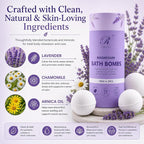 Magnesium Lavender Bath Bombs Gift Set – XL Epsom Salt Bath Bombs - Image 4
