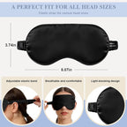 Silk Sleep Mask, Eye Mask for Sleep Women Men, Mulberry Sleeping Mask - Image 2