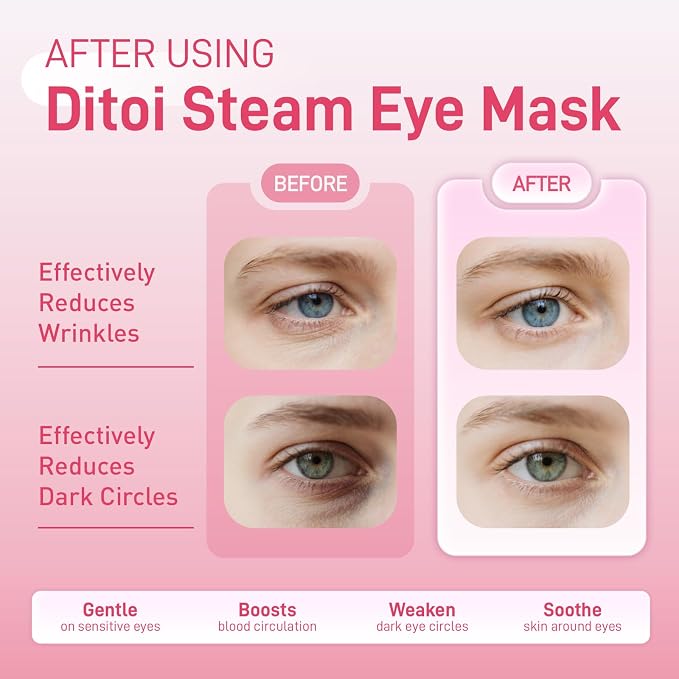 Ditoi Steam Eye Mask, Heated Eye Mask - Image 3