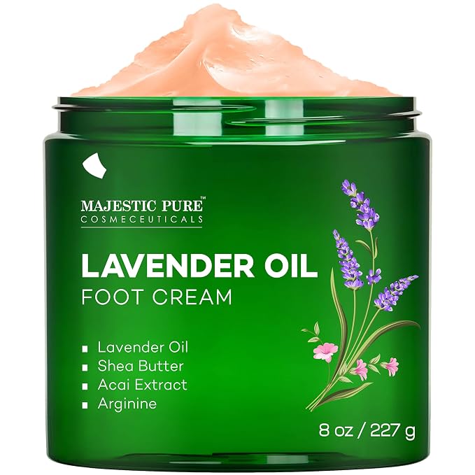 Majestic Pure Lavender Oil Foot Cream, Warming Cream by BeautyandPersonalCare