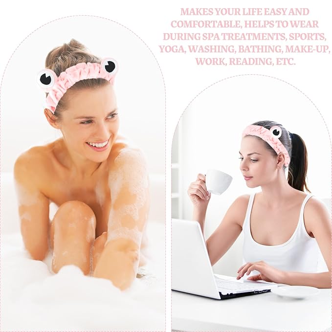 Jowmoy Pink Frog Eye Elastic Headband - Image 7