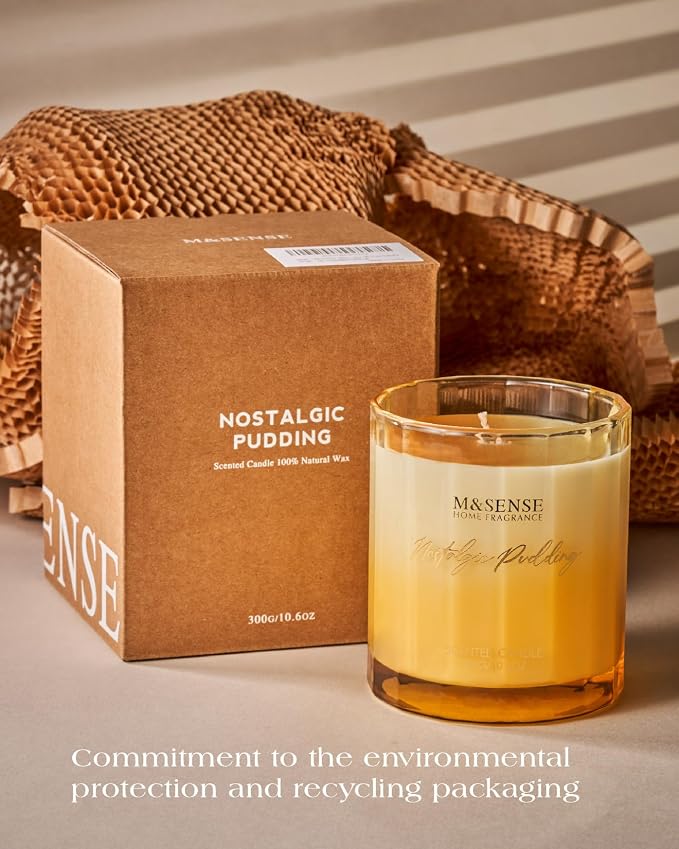 M&SENSE Caramel Coffee Candle for Home Scented, 10.6oz 60 Hours Burn Natural - Image 8