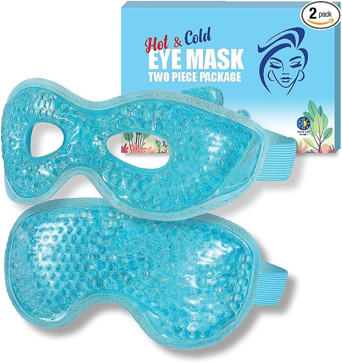 USA Merchant - 2PCs Cold & Hot Eye Therapy Mask, Cooling Eye Mask by DosiMiin