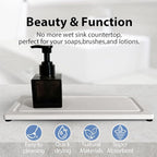2 PCS Fast-Drying Stone Trays for Bathroom Sink & Kitchen Counter, Water - Image 3