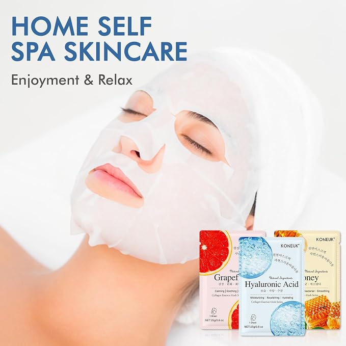KONEUK 9 Pack Collagen Face Masks Skincare - Image 7