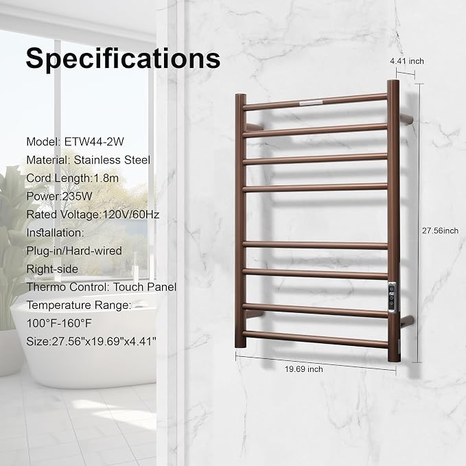 Electric Heated Towel Warmer - Image 2