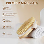 POPCHOSE Dry Brushing Body Brush, Natural Bristle Dry Skin Exfoliating Brush - Image 3