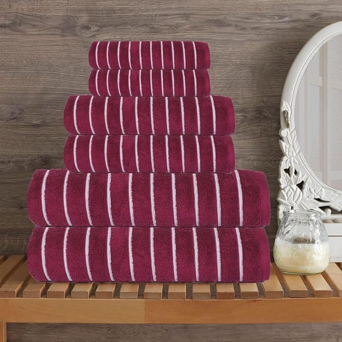 CASA COPENHAGEN Ecstatic 6Pcs 100% Egyptian Cotton Large Designer Towels Gift - Image 4