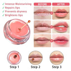 3 PCS Bee Lip Balm Honey Pot, Watermelon & Cherry & Strawberry Lip Mask - Image 4
