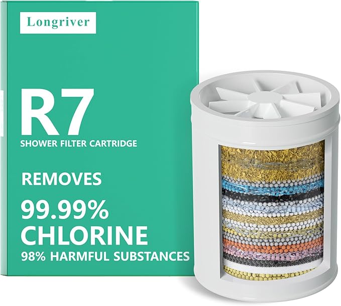 1 Pack 33 Stage Universal Shower Filter Replacement Cartridge V+C+E- Hard Water by DesignedforaSpa-LikeShower