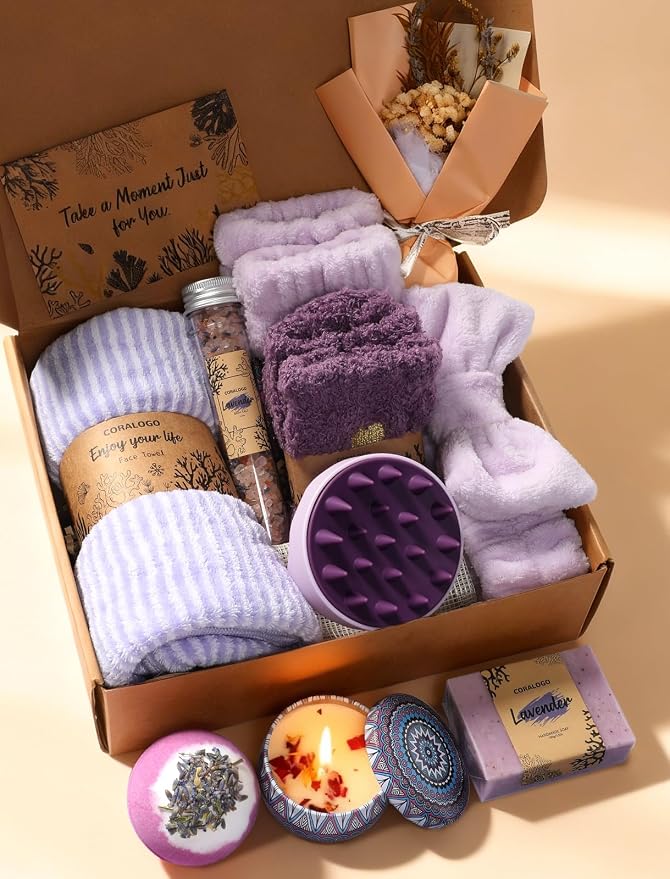 Coralogo Lavender Spa Gift Baskets by Coralogo