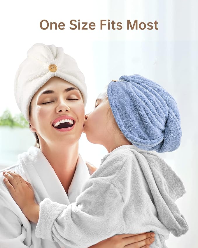 YFONG 3 Pack Microfiber Hair Towel Wrap - Image 6