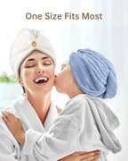 YFONG 3 Pack Microfiber Hair Towel Wrap - Image 6