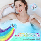 Rainbow Bath Bombs for Kids, Handmade 4 Pcs Kids Bath Bombs Gift Set for Girls - Image 6