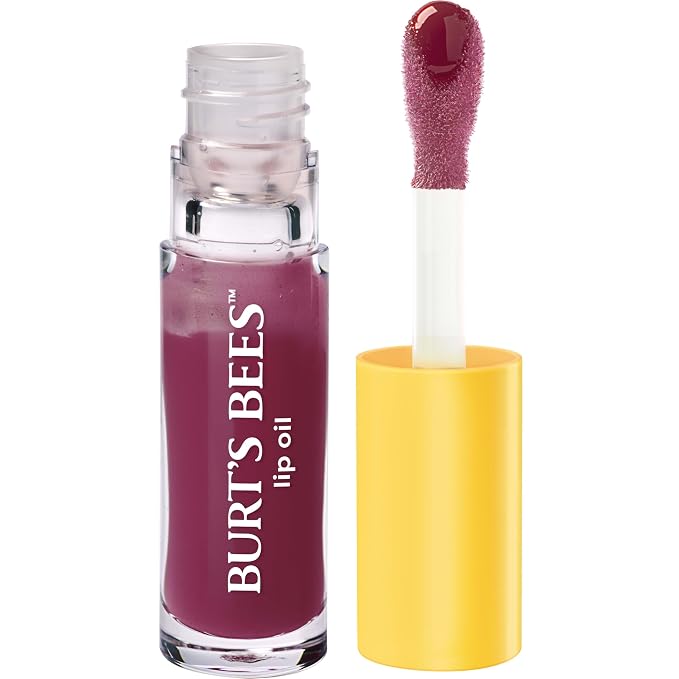 Burt's Bees Lip Oil Plum Twilight, Instant Hydration, Nourishes and Softens Lips - Image 2