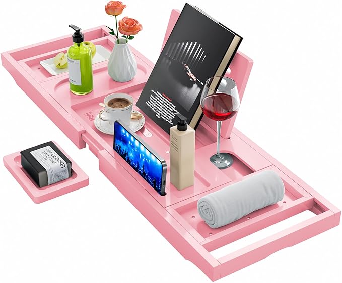 Premium Bathtub Tray Caddy, Expandable Bath Tray, Unique House Warming Gifts by Yirilan
