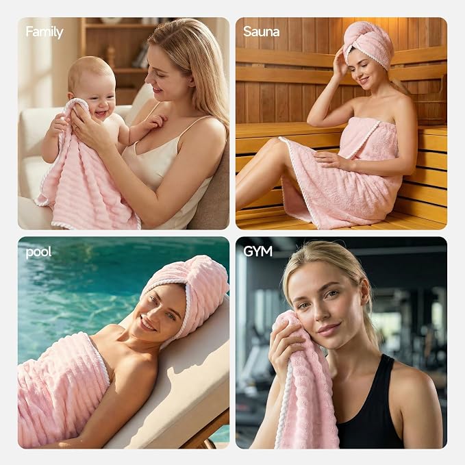 REDKISS Soft Bath Towel Sets 8-Piece, Microfiber Quick Dry & Absorbent - Image 8