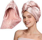 YANIBEST Satin Microfiber Hair Towel Wrap by yanibest