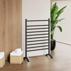 Freestanding Towel Warmer 10 Bars Plug-in Option 3 Working Modes Black - Image 6