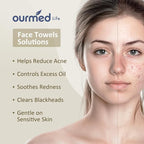 Ourmed Life Disposable Face Towel | 150 Count Lint-Free Biodegradable Clean - Image 3