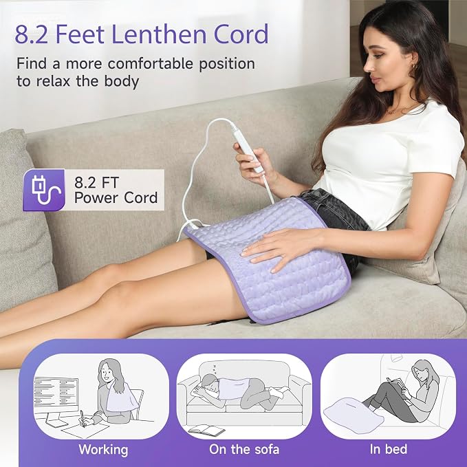 Heating Pad for Period Cramps, Heating Pad for Back/Neck/Shoulder Muscle Pain - Image 3