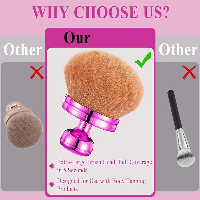 Extra Large Body Makeup Brush for Self Tanner, Kabuki Brush - Image 6