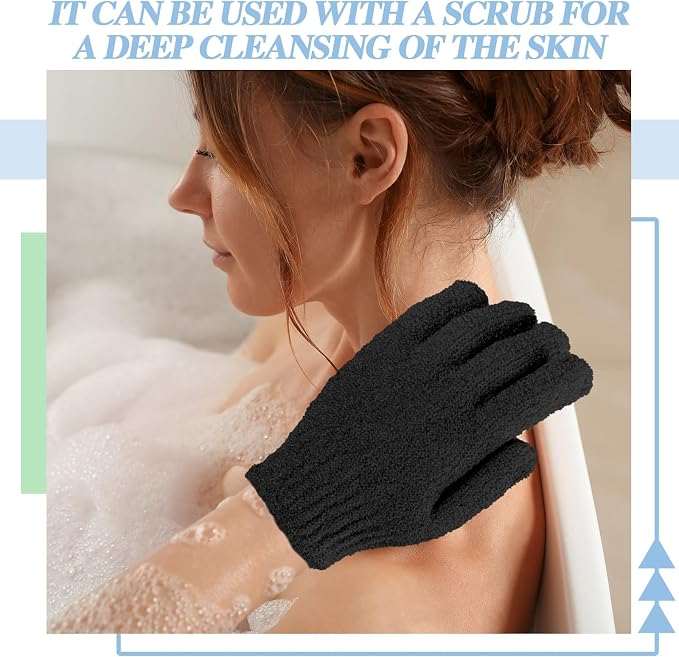 Ramede 30 Pair Exfoliating Glove Double Sided Exfoliating Bath Gloves Pack - Image 4