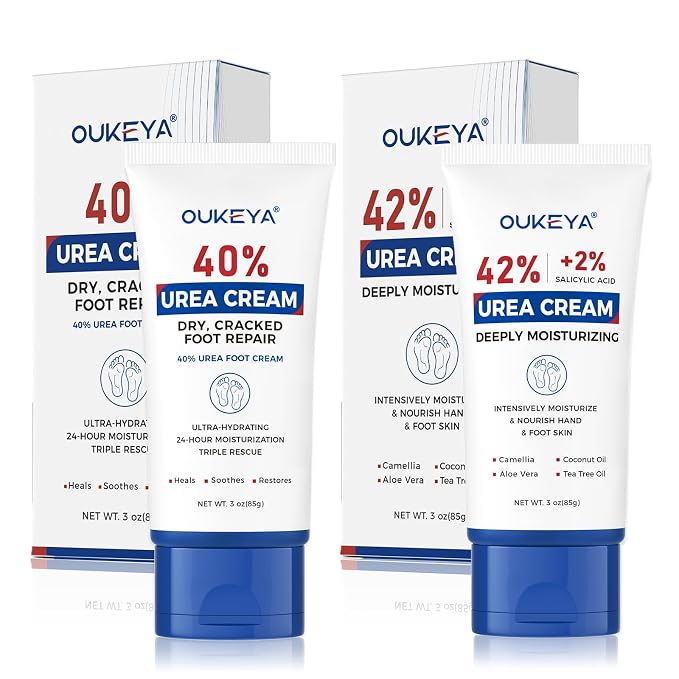 OUKEYA Urea Cream 40 Percent Tube 3 Oz, Foot & Hand Cream by OUKEYA