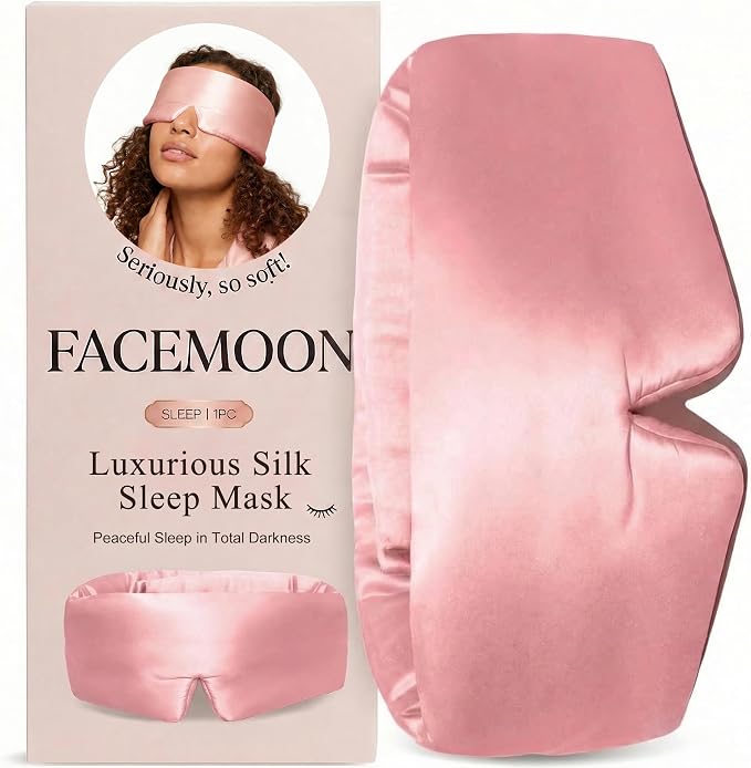 Silk Sleep Mask for Side Sleepers, Eye Mask for Sleeping Women Men, by FACEMOON