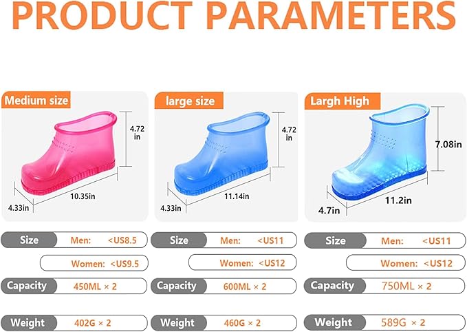 WMHYLYH Movable Foot Soaker, Portable Feet Soaking Tub Massage Foot Bath Shoes - Image 4