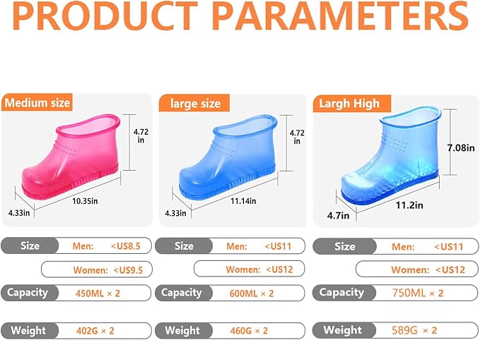 WMHYLYH Movable Foot Soaker, Portable Feet Soaking Tub Massage Foot Bath Shoes - Image 4