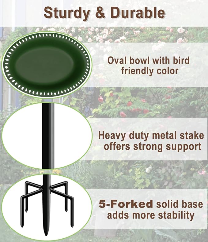 Garbuildman Upgraded 5-Prong Base Bird Bath - Image 3