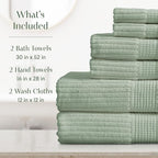 Springtree Home 100% Cotton Bath Towel Set | 6 Piece Set | Absorbent & - Image 2