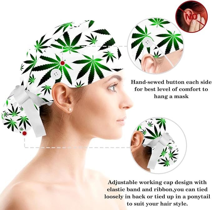 Women's Working Caps with Scrunchies Tarot Pattern Background Lace-Up Hat - Image 3
