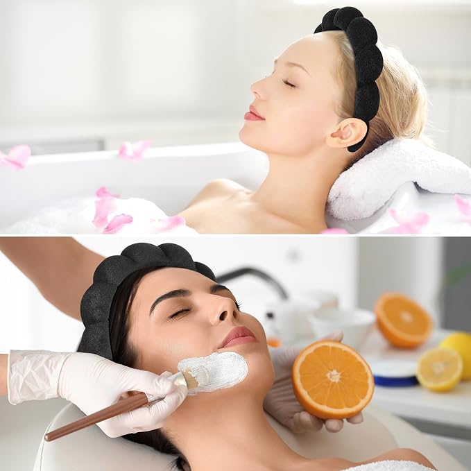 Ztomine Spa Headbands for Washing Face or Facial, Terry Cloth Headband Combo - Image 6