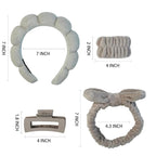 7 Pcs Spa Set, Facial Headband and Wristband Set, Skincare Accessories - Image 5