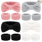 CIEHER 12 PCS Makeup Headband for Women Wrist Washband Scrunchies Cuffs for by CIEHER