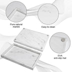 Pure Natural Marble Tray for Bathroom, Sink. Cosmetics, toiletries, etc. can be - Image 3
