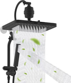 Hibbent 5-spray Filtered Rainfall Shower Head Combo, High Pressure 13'' by Hibbent