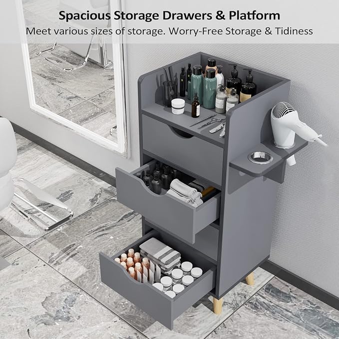OmySalon Salon Station, 4 -Layer Beauty Barber Salon Styling Station Organizer - Image 4