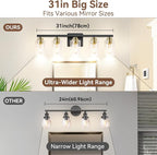 5-Light Bathroom Light Fixtures, Classic Wall Light Fixture - Image 6