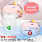 Infowush Baby Bath Toys, Unicorn Bath Bubble Machine Toddler Bath Toys - Image 6
